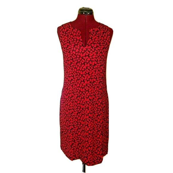 LARK & RO Shift Dress Multicolor Women Split Neck Size 0 Sleeveless - Picture 1 of 6